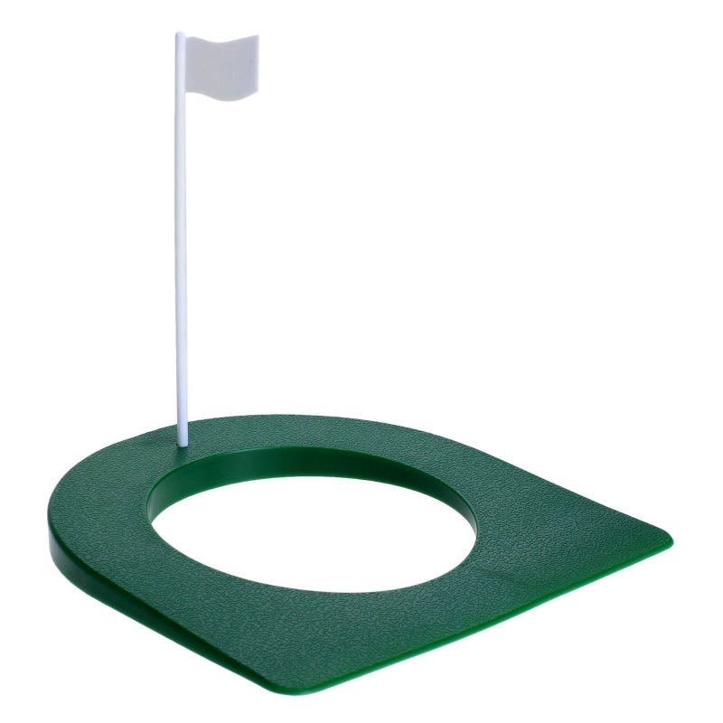 MUXSAM 1Pc Golf Practice Putting Cup Mat with Hole and Flag Plastic for Indoor Outdoor Office Garage Yard Golf Putting Green Regulation Cup Practice Training Aids - Image 1